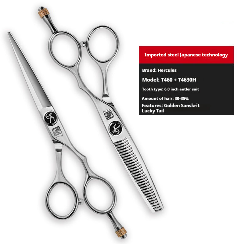 Flat And Tooth Scissors Hair Scissors Thinning Shear Seamless Hair Stylist