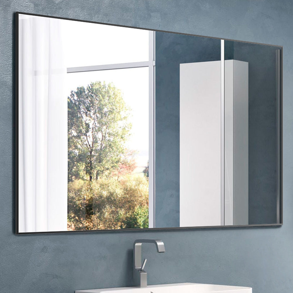 36x24 inches Modern Black Salon Mirror with Aluminum Frame Vertical or Horizontal Hanging Decorative Wall Mirrors for Hair Salon