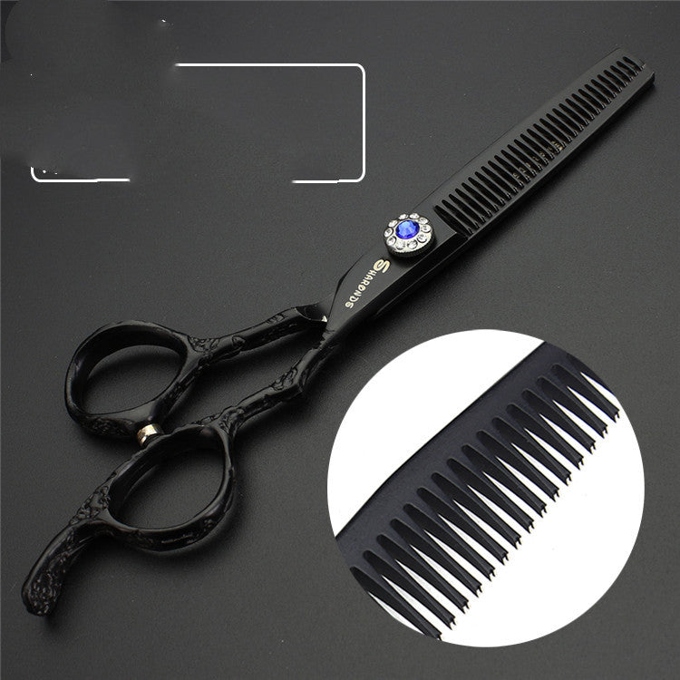 Rose Scissors 7 Inch Hairdressing Scissors To Thin Teeth Scissors Set
