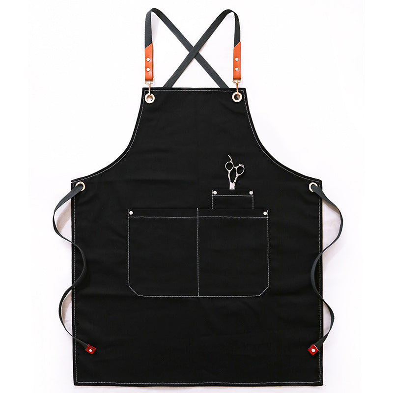 Cafe Barber Restaurant Denim Work Apron
