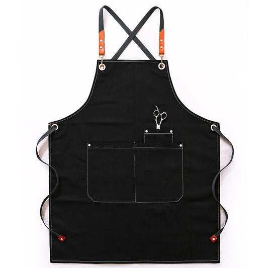 Cafe Barber Restaurant Denim Work Apron