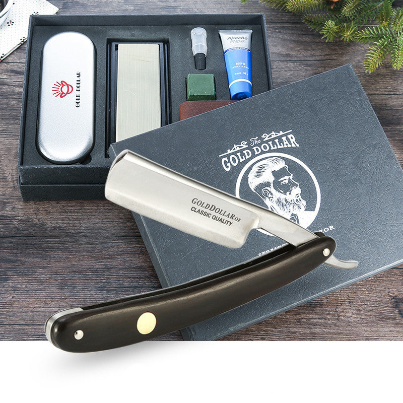 Manual Wooden Handle Vintage Razor Shaving Head