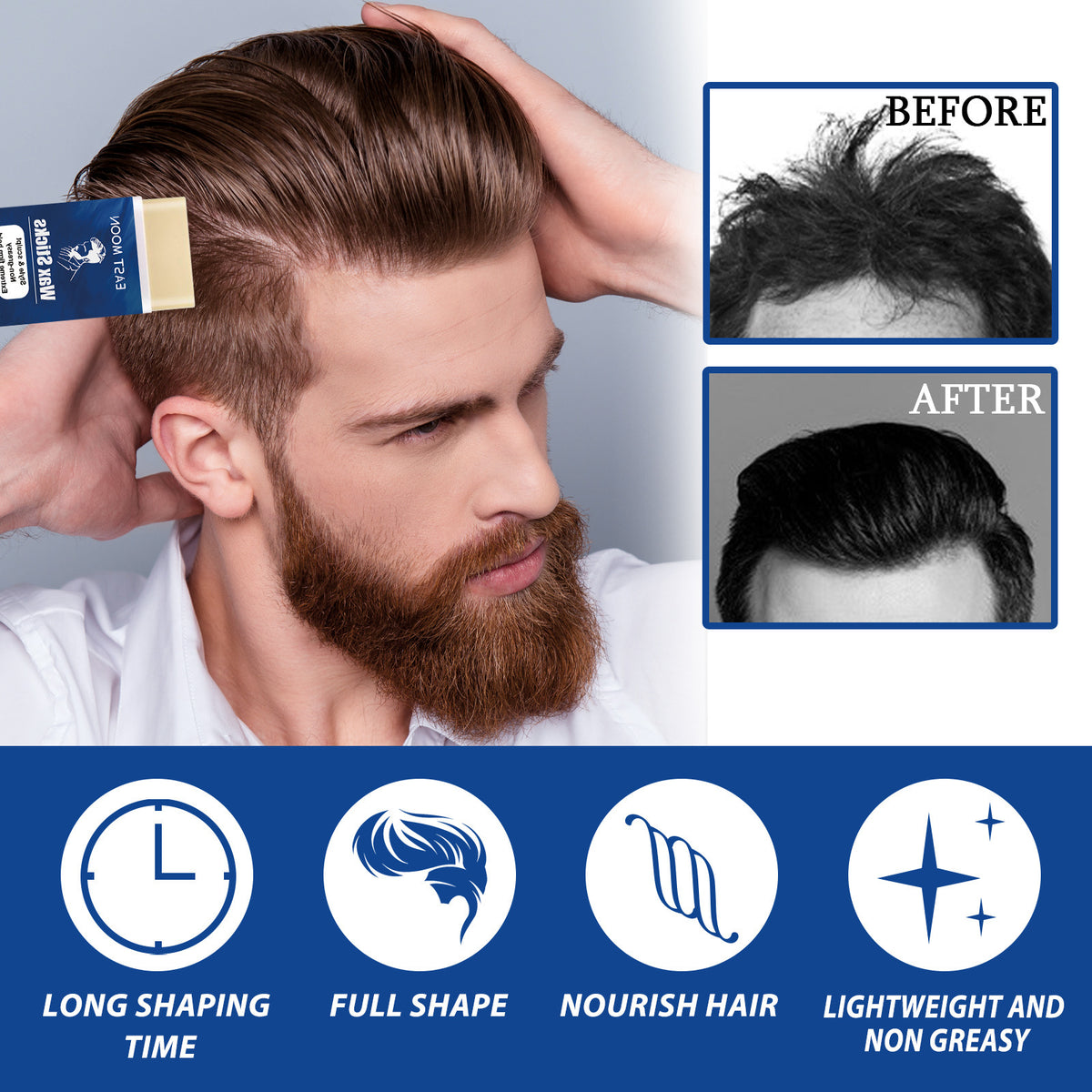Household Personality Men's Hair Wax Stick