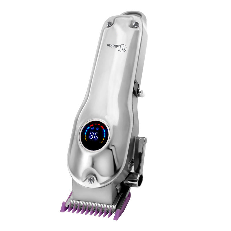 Oil Head Engraving Scissors LCD Digital Display Hair Rechargeable Color Card Electric Clipper Razor Clippers