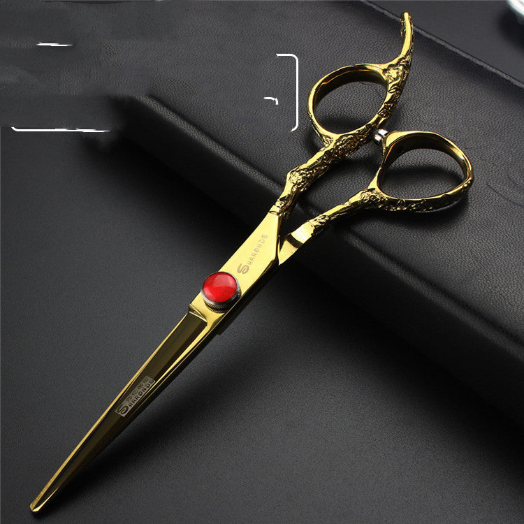 Rose Scissors 7 Inch Hairdressing Scissors To Thin Teeth Scissors Set